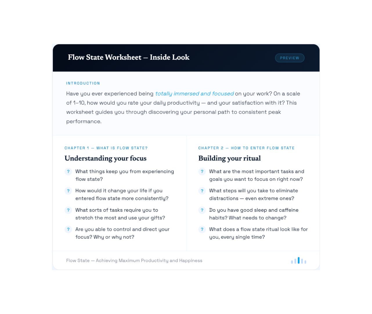 Productivity & Focus Worksheet – Daily Clarity System