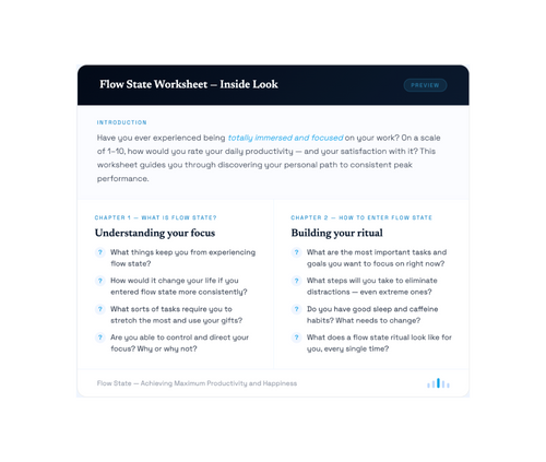 Productivity & Focus Worksheet – Daily Clarity System
