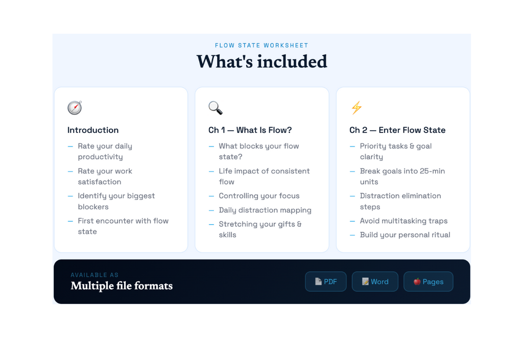 Productivity & Focus Worksheet – Daily Clarity System
